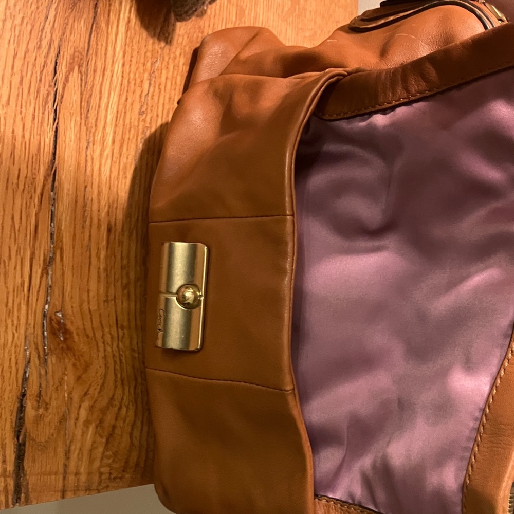 Coach Tan Leather Handbag - Picture 7 of 12
